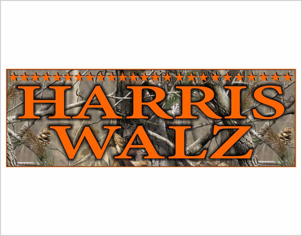 Harris Walz Camo Bumper Sticker Vote USA Kamala Harris camouflage