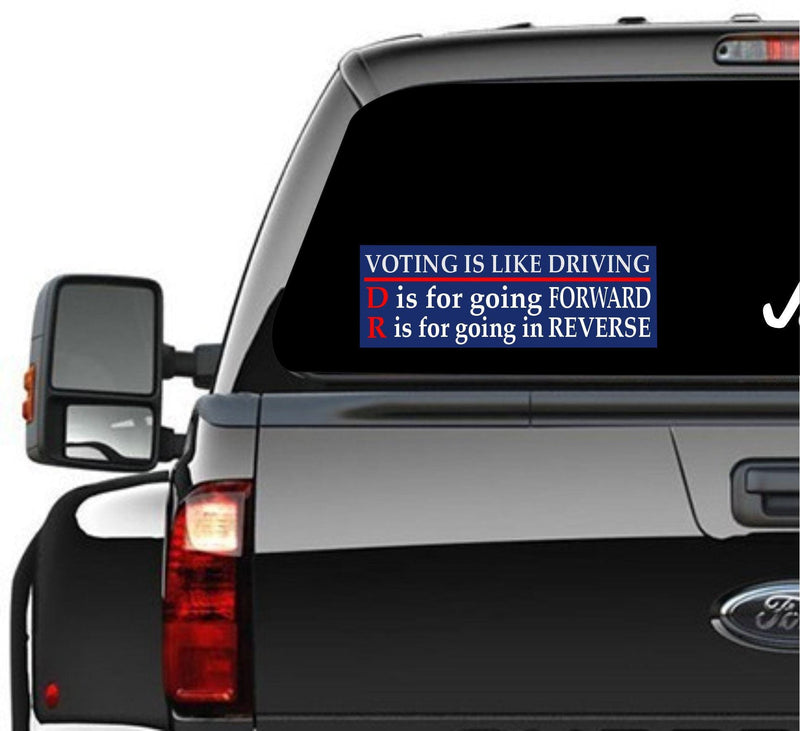 Harris Walz 2024 Bumper Sticker/Magnet VOTING is like DRIVING Sticker or Magnet