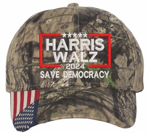 Harris Walz 2024 Embroidered Baseball Cap Kamala Harris President Campaign Hat Mossy RW