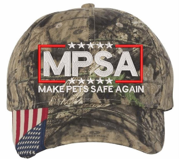 Make Pets Safe Again MPSA Embroidered Adjustable Hat Mossy Oak CWF305 Trump 2024