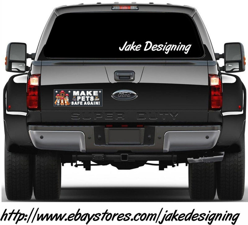 Make Pets Safe Again Bumper Sticker Trump 2024 Eating the Cats and Dogs