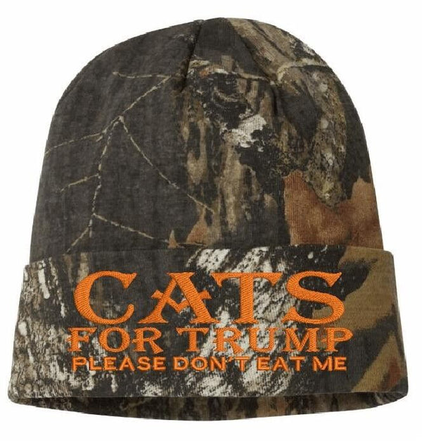 Cats for Trump Winter Hat Mossy Oak Breakup Trump 2024 Trump Vance Hat