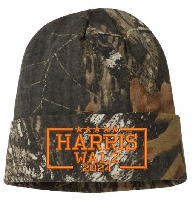 Harris Walz 2024 Embroidered Hat Mossy Oak Breakup WINTER HAT LCB12 Harris 2024