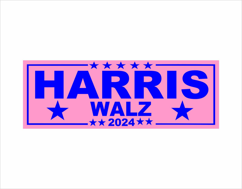 Harris Walz 2024 Bumper Sticker Kamala Harris Tim Walz Decal PINK