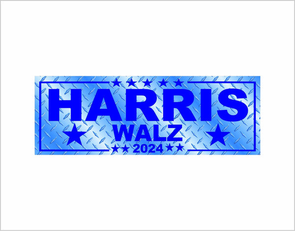 Harris Walz 2024 Bumper Sticker Kamala Harris Tim Walz Decal Blue DP