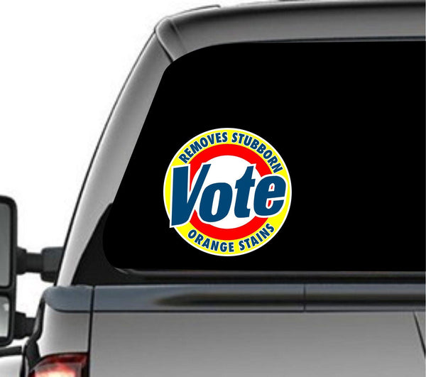 Remove Stubborn Orange Stains Window Sticker Kamala Harris 2024 Trump 2024