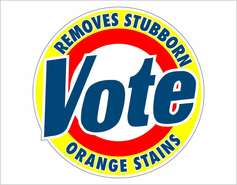 Remove Stubborn Orange Stains Window Sticker Kamala Harris 2024 Trump 2024