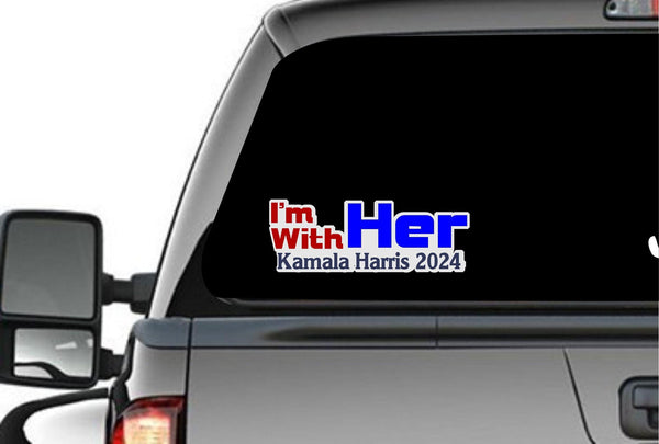 Harris Walz 2024 "Im with Her" Sticker Kamala Harris Tim Walz Presidential Election Sticker