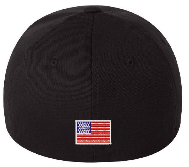 Occupy Mars Hat - Elon Musk Flex Fit Embroidered Hat with back USA FLAG Patch SG