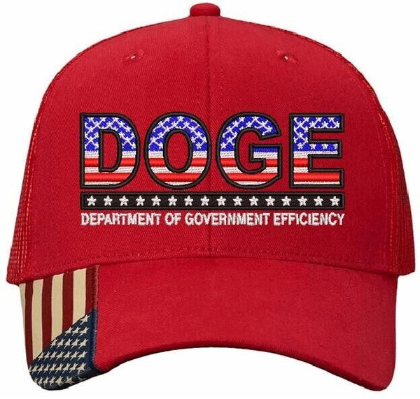 USA DOGE Hat Department of Government Efficiency Embroidered Mesh Back AM350 Hat