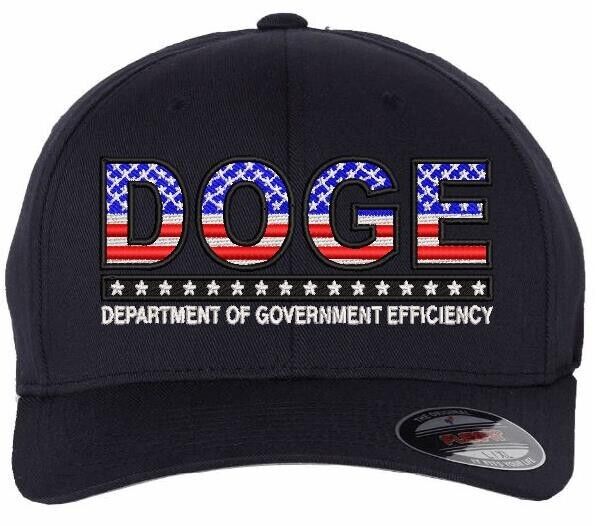 USA DOGE Hat Department of Government Efficiency Embroidered Flex Fit NAVY