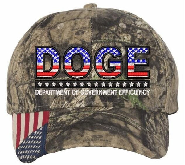 DOGE Hat Department of Government Efficiency Embroidered Mossy Oak CWF305 Hat