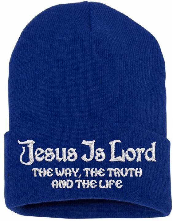 Beanies for Men Jesus Is Lord Embroidered Winter Hats Women Acrylic Skull Cap