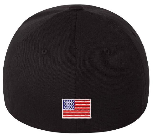 Trump 2025 MAGA TOWN Flex Fit Fitted BLACK Embroidered Hat Trump Vance 2025