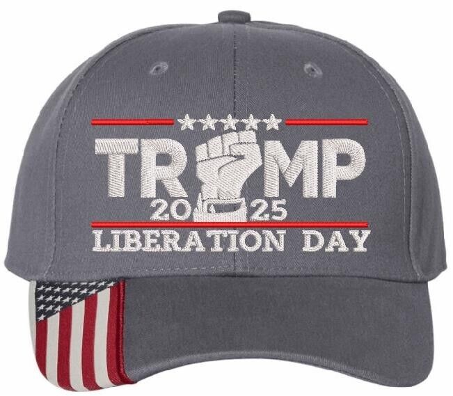 Trump 2025 Hat LIBERATION DAY Adjustable Hat with Flag Brim Trump Vance 2025