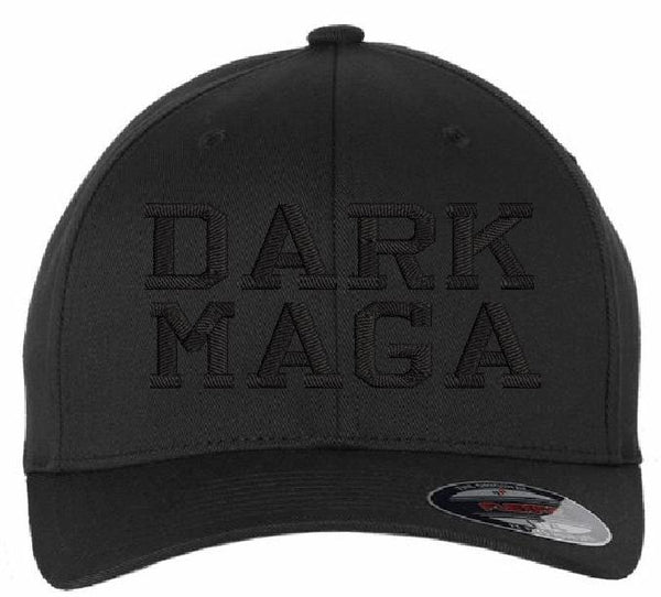 MAGA Great TMP DARK MAGA Embroidered Flex Fit Hat with back USA FLAG patch