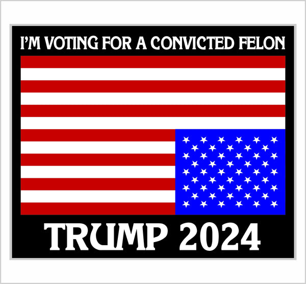 Trump 2024 USA Flag Bumper Sticker or Magnet TRUMP 2024 MAGA