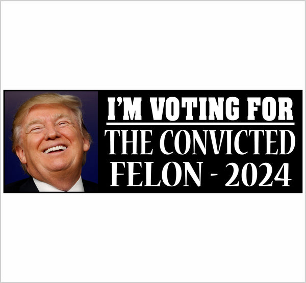 Trump 2024 Laughing Bumper Sticker or Magnet MAGA