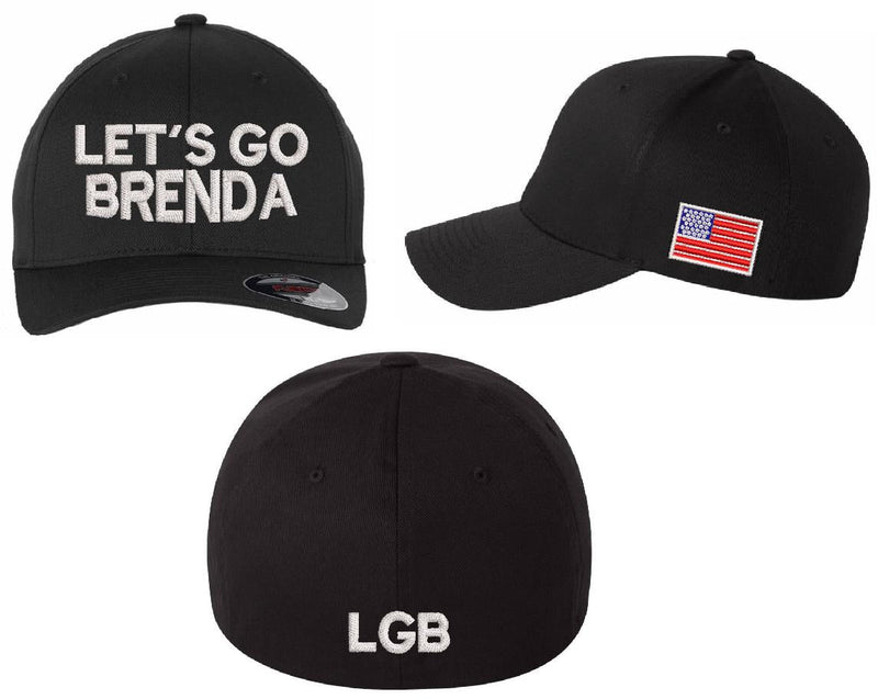 Kamala Harris LET'S GO BRENDA Flex Fit Embroidered Hat