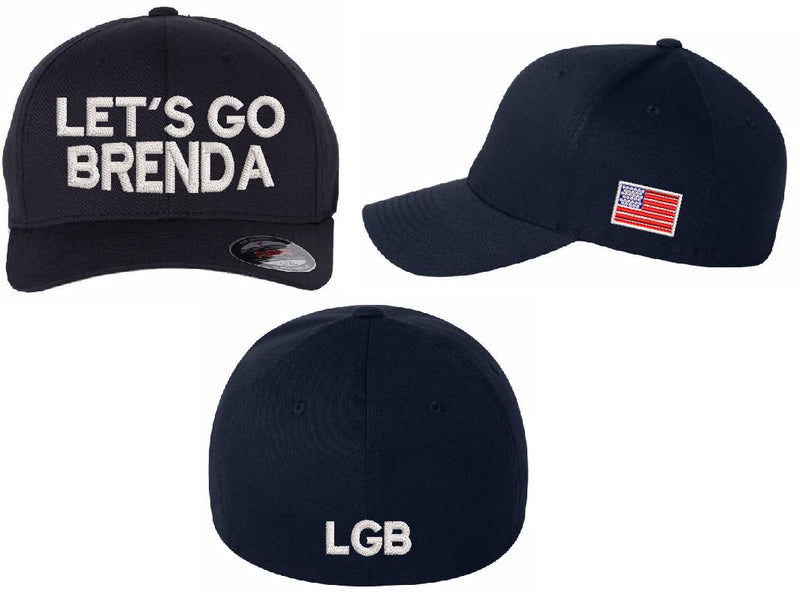 Kamala Harris LET'S GO BRENDA Flex Fit Embroidered Hat