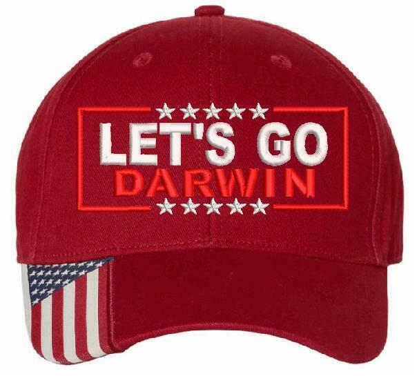 Let's Go Darwin Hat Embroidered Adjustable USA300 Hat Various Colors Joe Biden