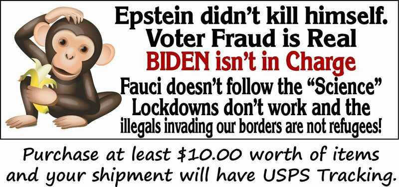 Anti Joe Biden Bumper Sticker or Magnet - 8.6" x 3" BIDEN ISN'T IN CHARGE