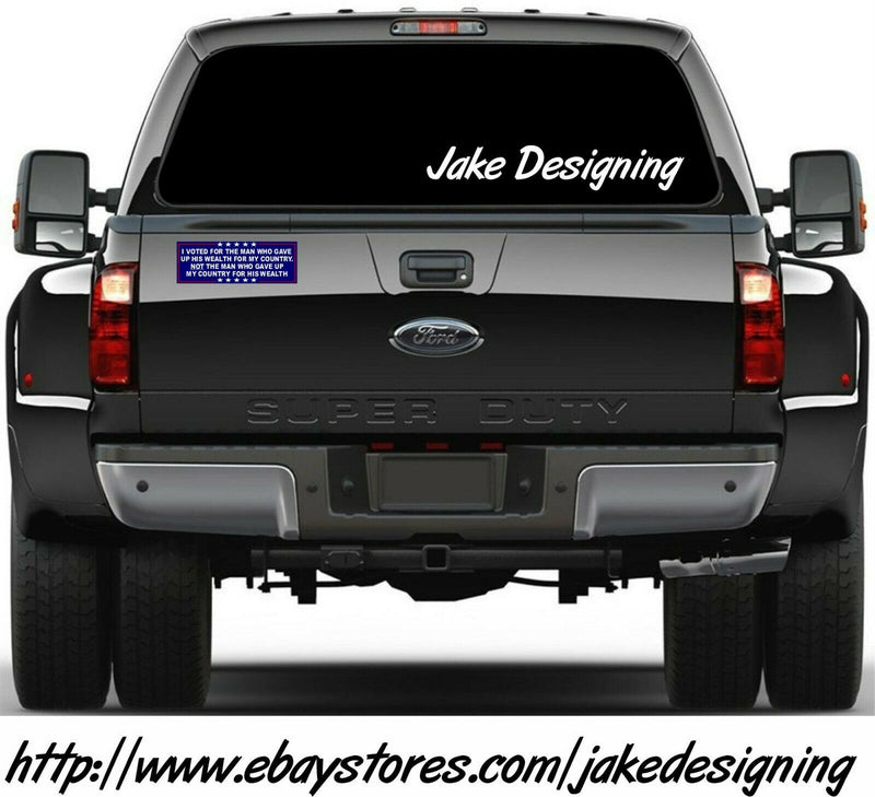 Anti Joe Biden AUTO MAGNET "GAVE UP MY COUNTRY FOR HIS WEALTH" MAGNET