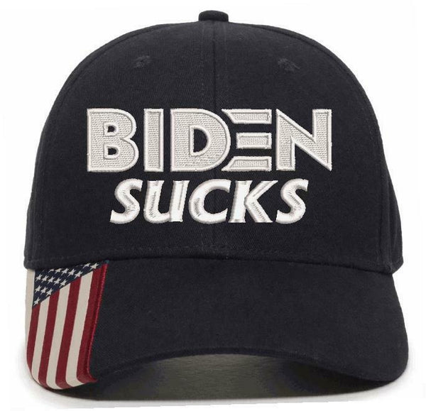 Anti Joe Biden Hat - BIDEN SUCKS Hat-Adjustable Embroidered hat. Various Colors