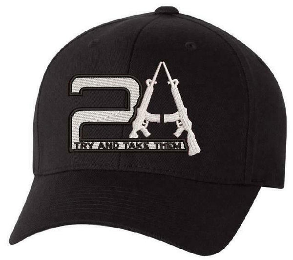 2nd Amendment TRY AND TAKE THEM Flex Fit Embroidered Hat - Various Sizes