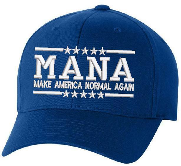 Anti Donald Trump Democrat Blue Make American Normal Again MANA Embroidered Hat