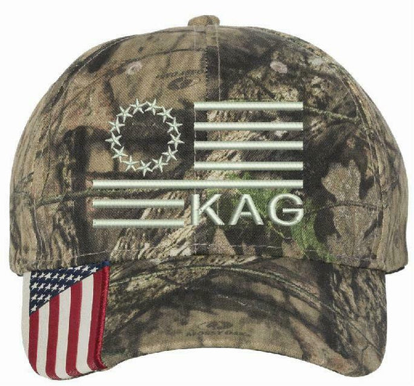 Donald Trump Hat KEEP AMERICA GREAT BETSY ROSS CWF305 Mossy Oak Country Hat