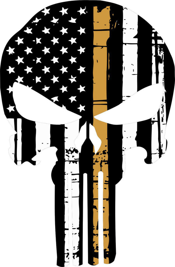 Thin Gold Line Punisher Dispatcher Punisher Decal - Various Sizes / Materials