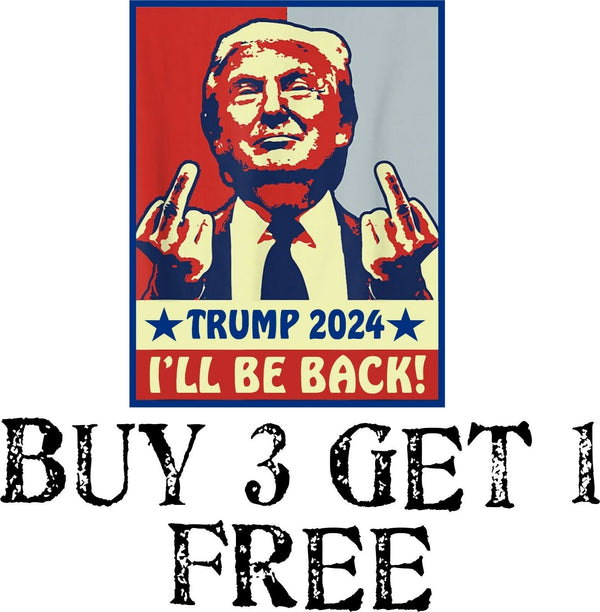 Trump 2024 I'll Be Back President United States Bumper Sticker 6" x 5" Sticker