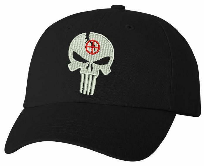 Black Punisher Skull Military Navy Seal Special Forces Polo Adjustable Hat Cap