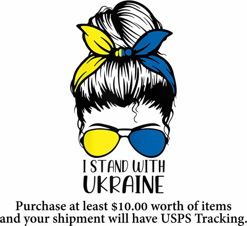 I Stand with Ukraine Decal Girl Version Glasses Version Various Sizes