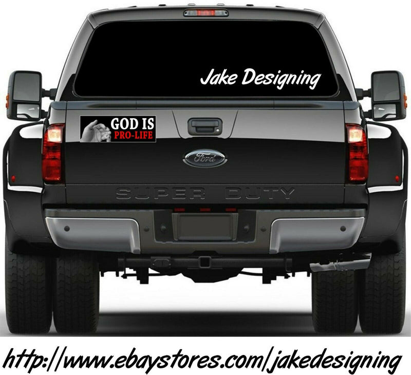 Pro Life Bumper Sticker or Magnet - God Is Pro Life Various Sizes Sticker/Magnet