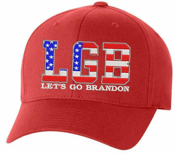 Let's Go Brandon Embroidered Hat -FLEX FIT Hat, USA LBG FU46