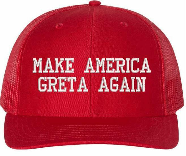 MAKE AMERICA GRETA AGAIN Flex Fit 6533 Mesh Back Embroidered Hat
