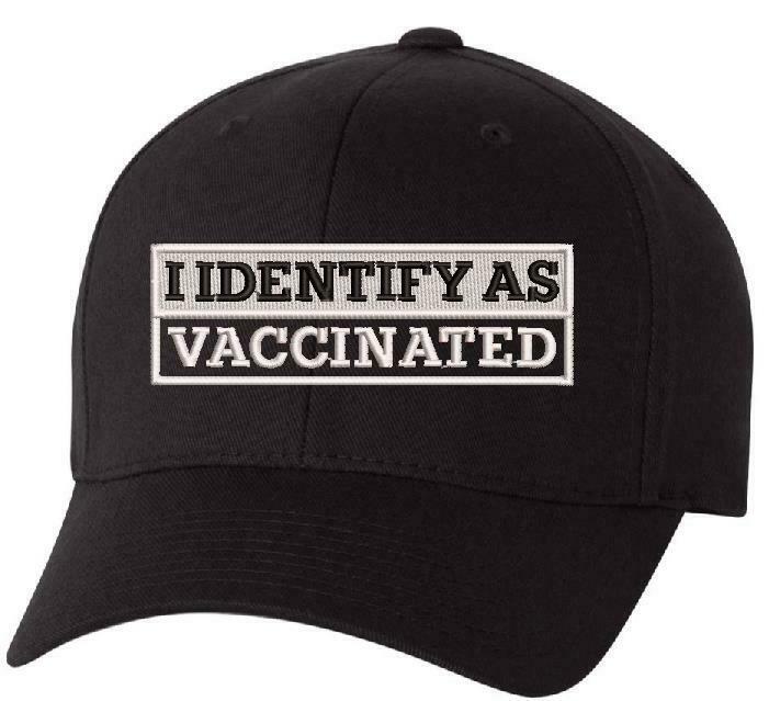 I Identify as VACCINATED Hat - Flex Fit 6277 Fitted hat - Various Color/Sizes