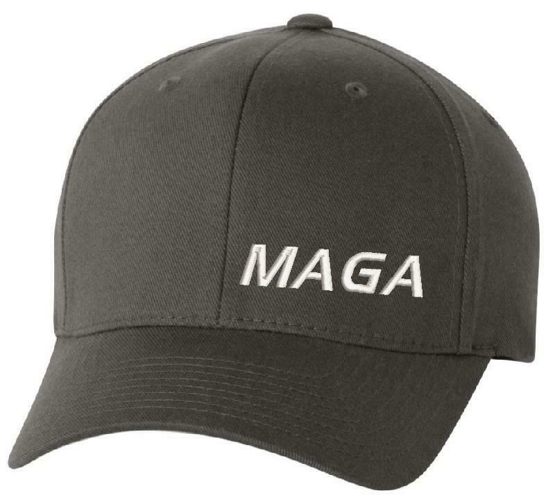 Make America Great Again Hat Flex Fit with Lower Side MAGA Embroidered Design