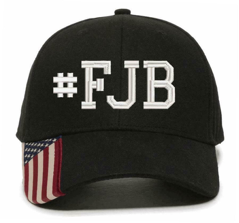 #FJB Anti Biden Embroidered Adjustable USA300 Hat w/ Flag Brim - Various Colors