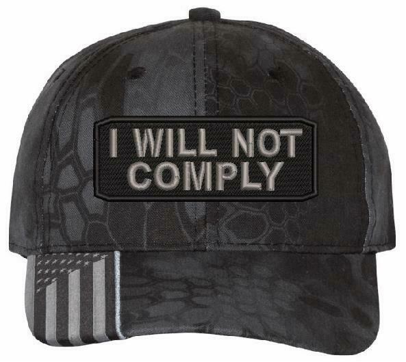 I WILL NOT COMPLY HAT - 2nd amendment embroidered adjustable ball hat ball cap