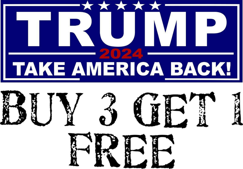 Trump President TAKE AMERICA BACK MAGA 2024 6" RNC Bumper Sticker Vinyl Decal