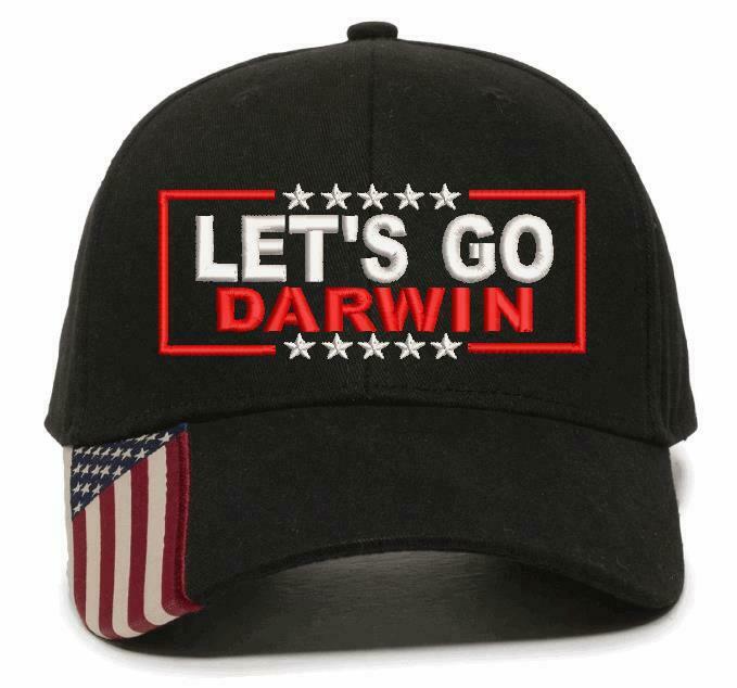 Let's Go Darwin Hat Embroidered Adjustable USA300 Hat Various Colors Joe Biden