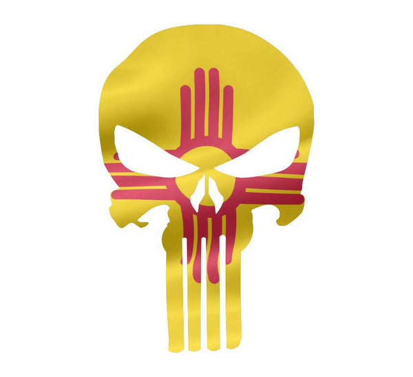 Punisher Decal State of New Mexico Flag Vinyl Decal - Various Sizes ships free