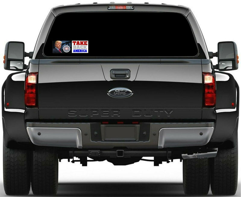 Trump 2024 Take Back America The Patriot Party Bumper Sticker 8.7" x 3" MAGA