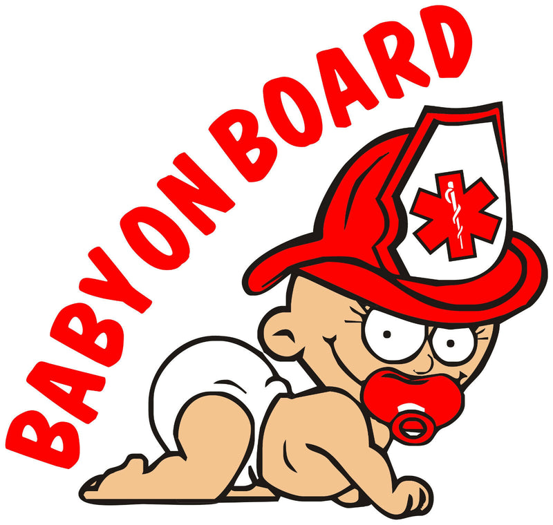 Baby On Board - Emergency Medical Technician (EMT) Baby 6" Decal Sticker