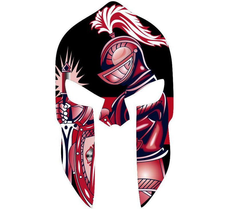 Red Kinght decal - Spartan Head Red Kinght - Various Sizes