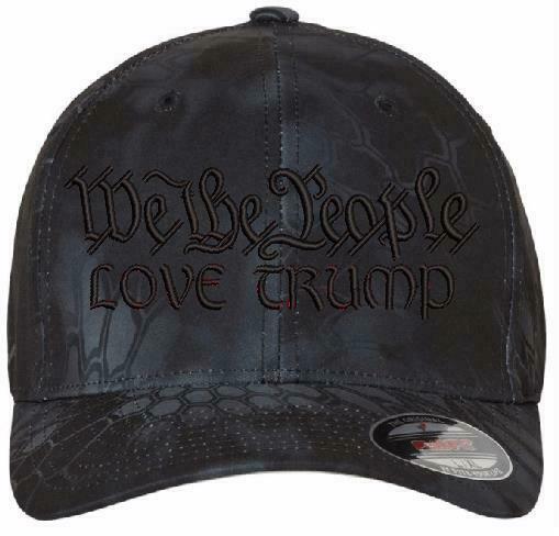 We The People "LOVE TRUMP" Flex Fit 6277 Embroidered Low Profile Ball Cap