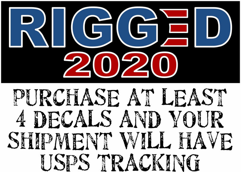 Rigged 2020 Election Trump Biden Bumper Sticker 8.7" x 3" Trump Pence Biden